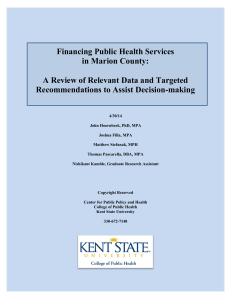 Financing Public Health Services in Marion County: