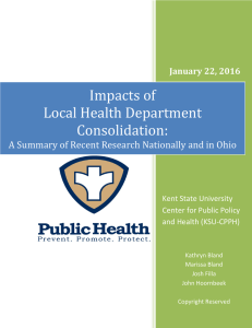 Impacts of Local Health Department Consolidation: