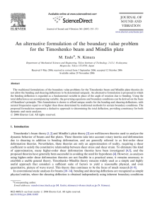 An alternative formulation of the boundary value problem ARTICLE IN PRESS