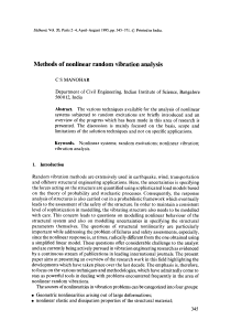 Methods  of nonlinear random  vibration analysis