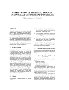 COMPUTATION  OF LIGHTNING  INDUCED Abstract