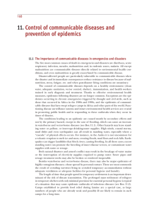 11. Control of communicable diseases and prevention of epidemics 168