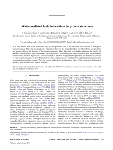 Water-mediated ionic interactions in protein structures R S K A M K