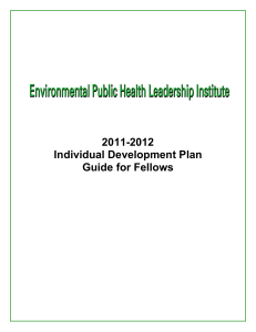 2011-2012 Individual Development Plan Guide for Fellows