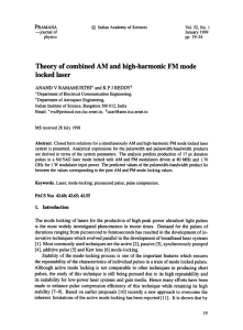 Theory of combined AM and high-harmonic FM mode locked laser