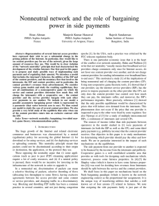 Nonneutral network and the role of bargaining power in side payments