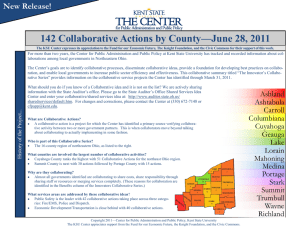 142 Collaborative Actions by County—June 28, 2011 New Release!