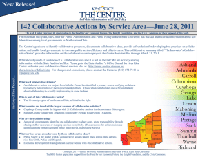 142 Collaborative Actions by Service Area—June 28, 2011 New Release!