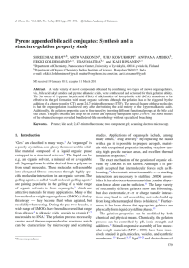 Pyrene appended bile acid conjugates: Synthesis and a structure–gelation property study