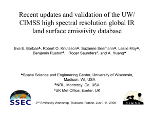 Recent updates and validation of the UW/ land surface emissivity database