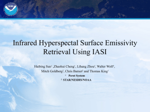 Infrared Hyperspectal Surface Emissivity Retrieval Using IASI Haibing Sun ,Zhaohui Cheng