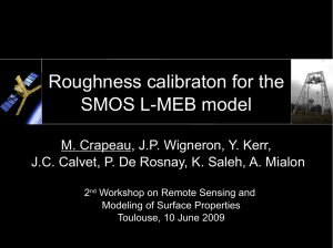 Roughness calibraton for the SMOS L-MEB model