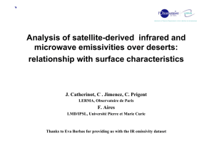 Analysis of satellite-derived  infrared and microwave emissivities over deserts: