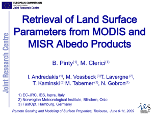 Retrieval of Land Surface Parameters from MODIS and MISR Albedo Products B. Pinty