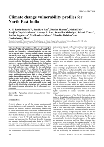 Climate change vulnerability profiles for North East India