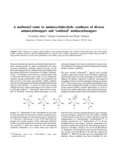 A norbornyl route to aminocyclohexitols: syntheses of diverse