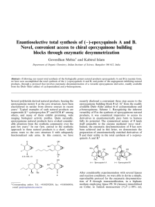 ))-epoxyquinols A and B. Enantioselective total synthesis of (