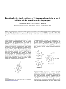 Enantioselective total synthesis of (+)-panepophenanthrin, a novel