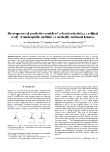 Development of predictive models of p-facial selectivity; a critical