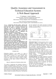 Quality Assurance and Assessment in Technical Education System: A Web Based Approach