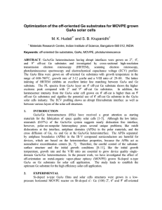 Optimization of the off-oriented Ge substrates for MOVPE grown