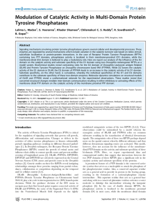 Modulation of Catalytic Activity in Multi-Domain Protein Tyrosine Phosphatases Lalima L. Madan