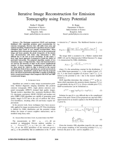 Iterative Image Reconstruction for Emission Tomography using Fuzzy Potential Partha P. Mondal