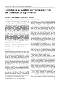 Angiotensin converting enzyme inhibitors in the treatment of hypertension