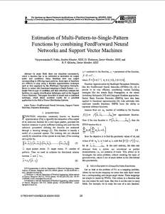 Estimation of Multi-Pattern-to-Single-Pattern by combining FeedFonvard Neural Functions Networks and Support Vector Machines