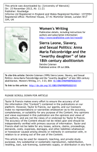 This article was downloaded by: [University of Warwick] Publisher: Routledge