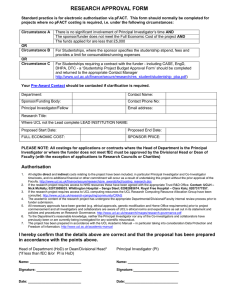 RESEARCH APPROVAL FORM