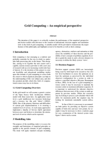 Grid Computing – An empirical perspective
