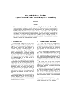 Abermule Railway Station: Agent-Oriented Task-Centric Empirical Modelling 0503096