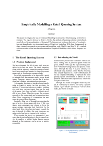 Empirically Modelling a Retail Queuing System 0714116