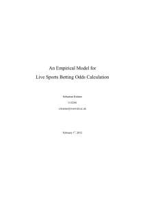 An Empirical Model for Live Sports Betting Odds Calculation Sebastian Krämer