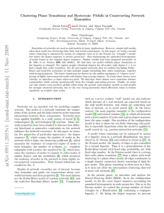 Clustering Phase Transitions and Hysteresis: Pitfalls in Constructing Network Ensembles oster,