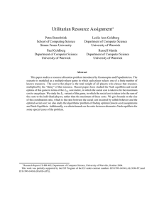 Utilitarian Resource Assignment
