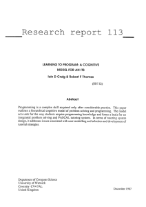 report I{esearch 113 AN