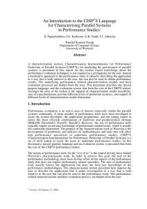 An Introduction to the CHIP S Language for Characterising Parallel Systems