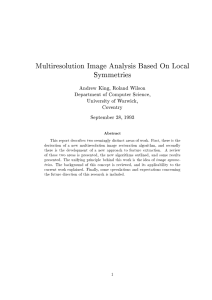 Multiresolution Image Analysis Based On Local Symmetries