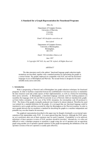 A Standard for a Graph Representation for Functional Programs