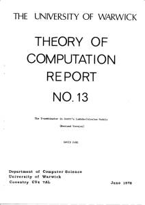 No.13 THEORY OF COMPUTATION