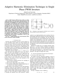 Adaptive Harmonic Elimination Technique in Single Phase PWM Inverters