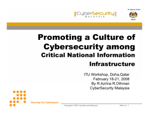 Promoting a Culture of Cybersecurity among Critical National Information Infrastructure