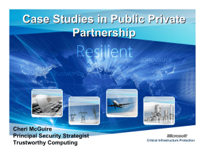 Case Studies in Public Private Partnership Click to edit Master text styles 