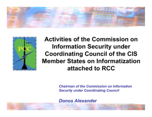 Activities of the Commission on Information Security under Member States on Informatization