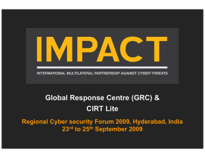 Global Response Centre (GRC) &amp; CIRT Lite 23