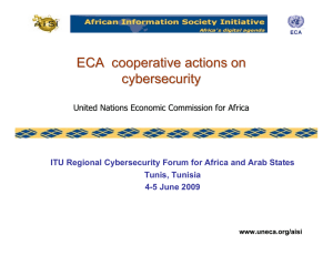 ECA  cooperative actions on cybersecurity United Nations Economic Commission for Africa