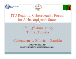 ITU Regional Cybersecurity Forum for Africa and Arab States 4 – 5