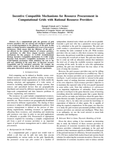 Incentive Compatible Mechanisms for Resource Procurement in